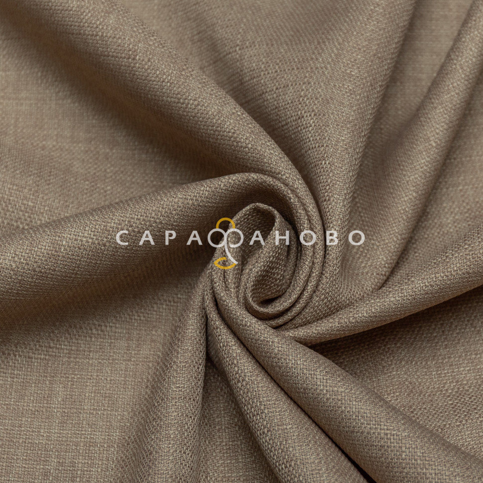 Ткань Портьера Эко Лен 280 см однотонный диз Коричневый 06/280