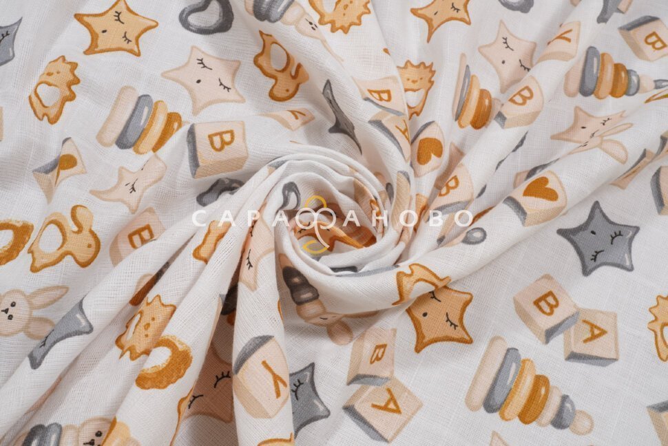 Ткань Муслин 135 см рис. 7514/1 Игрушки