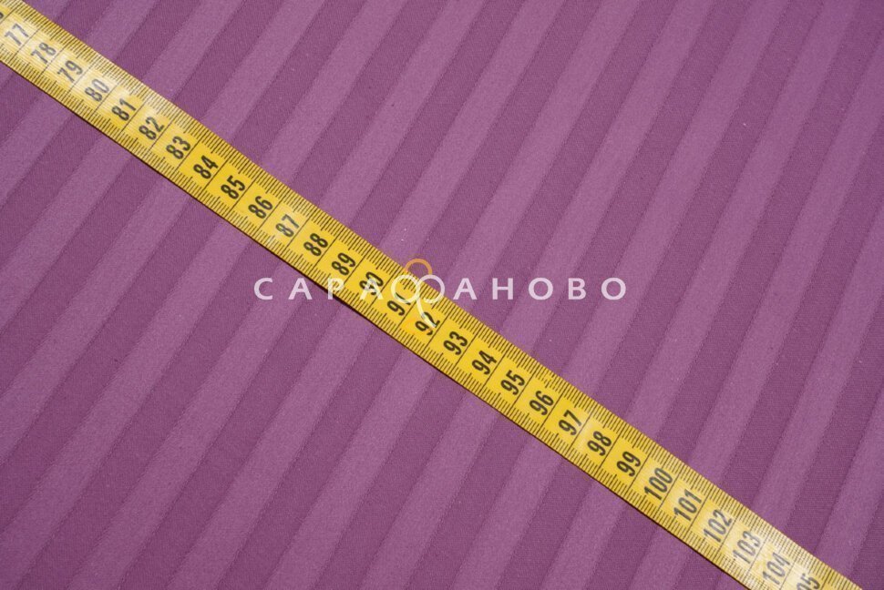 Ткань Страйп-Сатин 240 см рис. 35001 Баклажан (полоса 1х1)