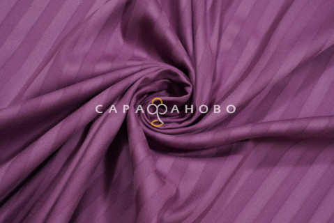 Ткань Страйп-Сатин 240 см рис. 35001 Баклажан (полоса 1х1)