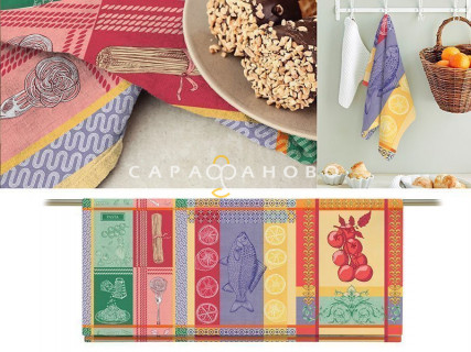 Ткань Рогожка 150 см "Фестиваль вкусов" рис 35009 вид 1