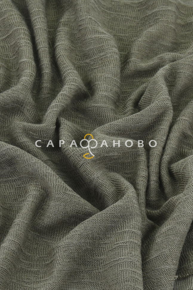 Ткань 150 DNY с эффектом ванизе Кулирка Рулон Хаки, фото 5