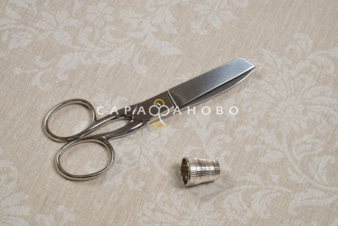 Ткань бязь 220 см "Кружевница" рис 10425 вид 1