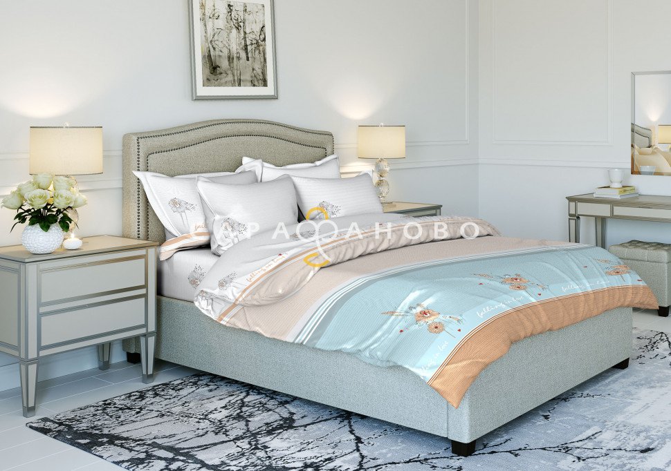 Ткань Бязь 220 см рис. 9659-1