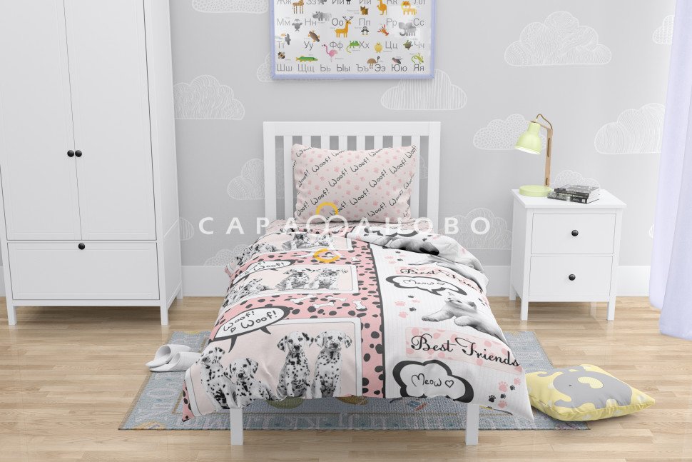 Ткань Бязь 150 см рис. 9957+9958(2)