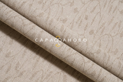 Ткань Полулён  п/варёный  жаккард 150 см. рис ЛОЗА (230 гр/м2)