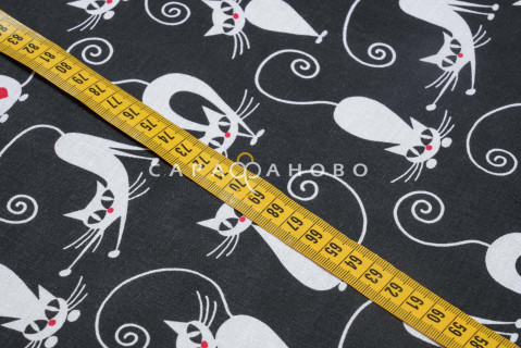 Ткань Бязь 220 см рис. 12065 вид 2 Кошки