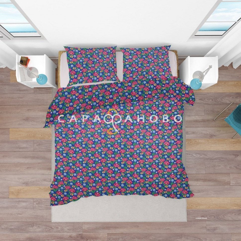 Ткань бязь 150 см 142 г/м2 плательная рис 1498