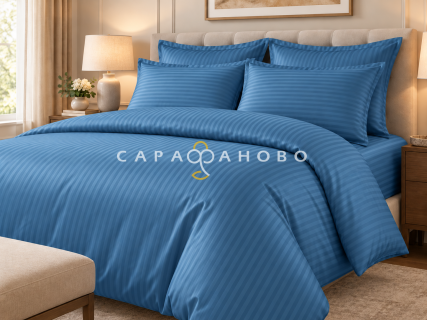 Ткань Страйп-сатин 240 см 130 гр 1-1 Магеллан 40*40
