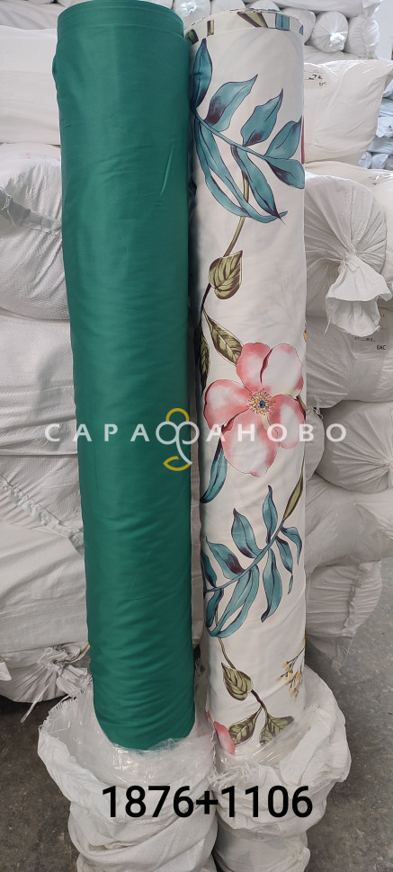 Ткань Сатин Люкс 60s 250 см 120 гр рис 1106B (компаньон)