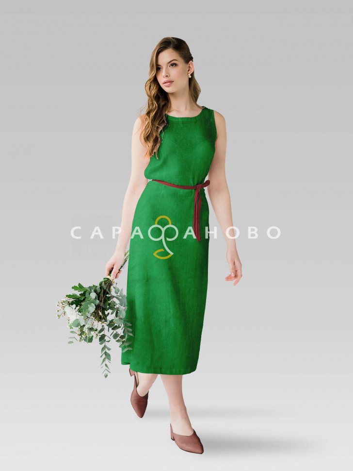Ткань Лён 150 см с эфф. мят. рис 390