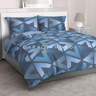 Ткань Бязь Комфорт 220 см 120 гр рис 50407 вид 1 "Феликс" синий 