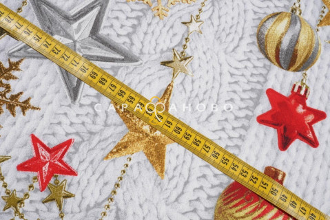 Ткань Дорожка набивная 50 см "Новогодняя звезда" рис 30044 вид 1 На отрез — фото 4