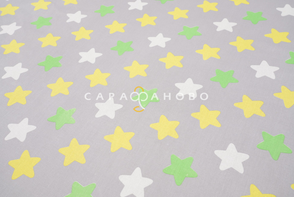 Ткань бязь 150 см 120 гр рис 2025/6 Звезды