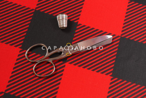 Ткань Перкаль 150 см "Red&amp;Black" рис 13109 вид 1