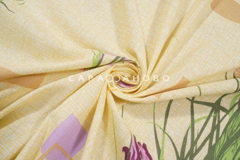 Ткань Бязь 150 см 120 гр рис. 3в2/3 Ирисы