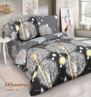 Ткань Бязь 220 см 120 гр Одуванчик вид 2 черный