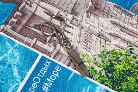 Ткань Полотно Вафельное 150 "Крым" рис 11044-1