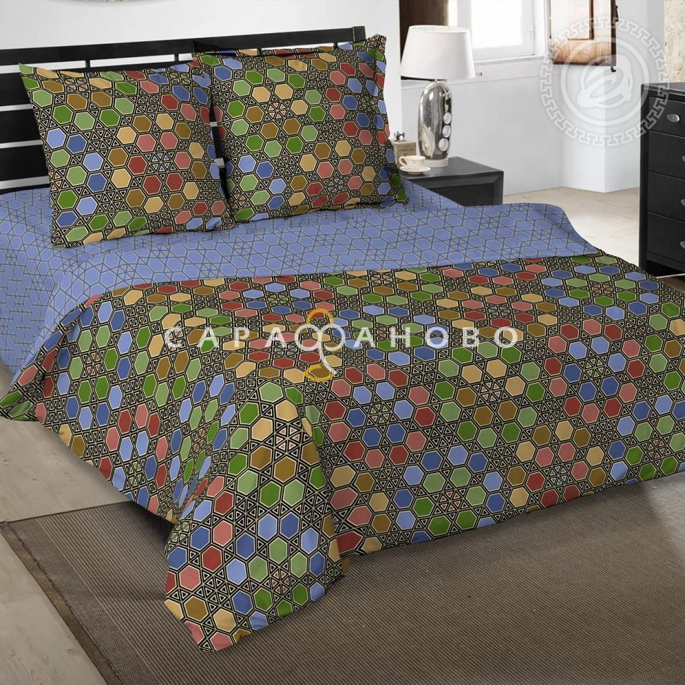 Ткань Бязь 220 см рис. 12493-1 Коломбино (основа)