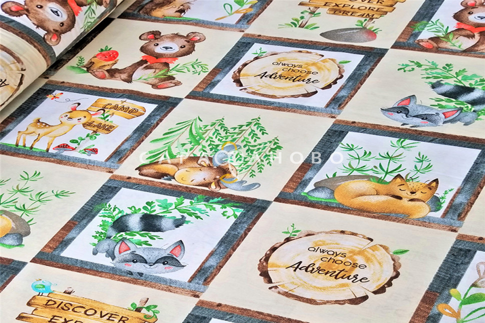Ткань Поплин детский 220 см рис 21-10 Пэчворк (основа)