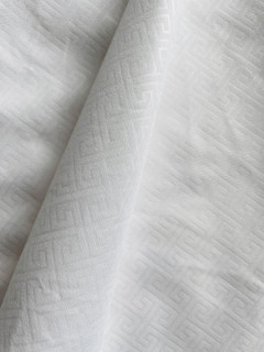Микрофибра с тиснением 220 см белая 75 гр рис 64 Optical white