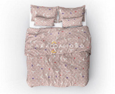 Ткань бязь 220 см 120 гр рис. 122в1/10 Треугольники
