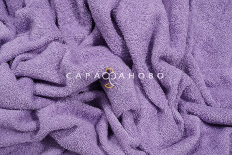 Полотно махровое 150 см цвет: 805-насыщ.сирень МР (ЭЛИТ)