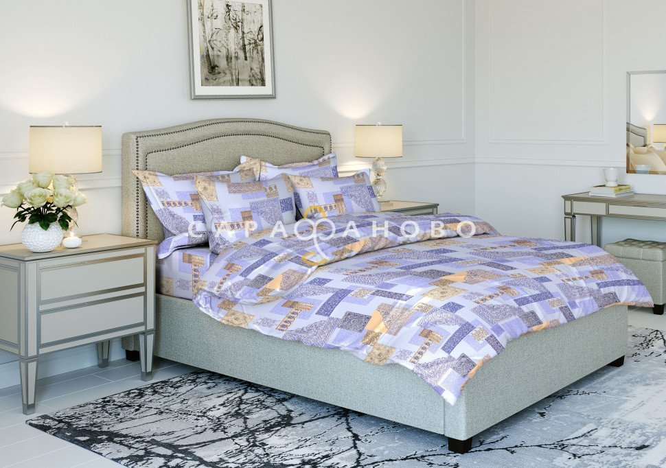 Ткань Бязь 150 см 120 гр рис 1292-1 Арабеске