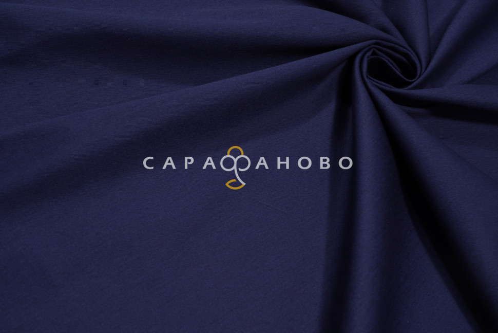 Ткань Саржа 150 см 260 гр №269 Тёмно-синий с ВО