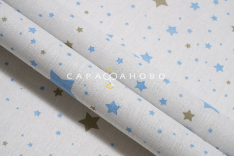 Ткань Поплин 220 см рис. 28248/4 Космонавты (компаньон)