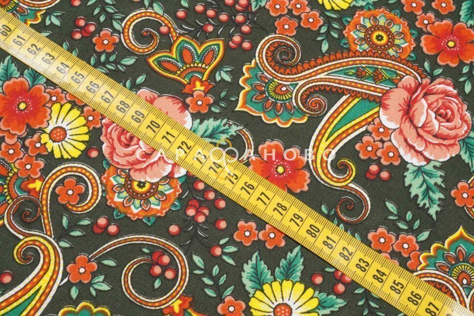 Бязь набивная 150 см 120 гр №703-2П Огурцы