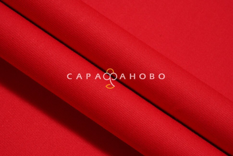 Ткань Саржа 150 см 240 гр/м2 №032 Красный