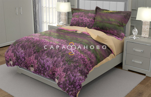 Ткань Бязь Комфорт 220 см рис 6506 вид 1 Французские просторы
