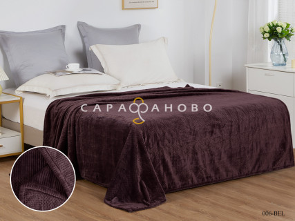 Ткань Велсофт 205 см 240 гр Полосочка кофейная