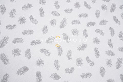 Тик набивной 220см "Хлопок" рис 2200 WHITE