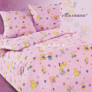 Ткань Бязь 150 см Детская коллекция "Милашки" рис 4500 вид 2