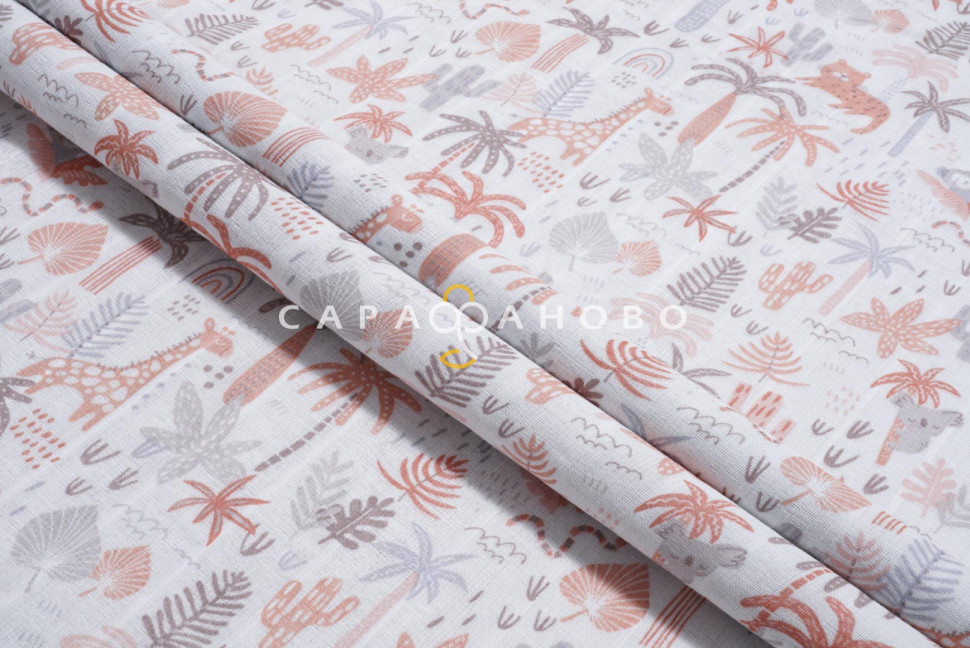 Ткань Муслин 150 см набивной рис 29197 вид 1